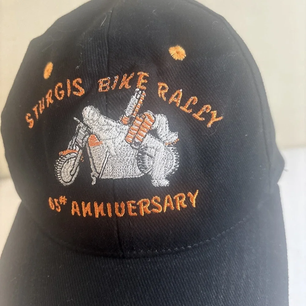 Sturgis 2005‎ Motorcycle Rally Cap 65th Black Hills OSFM Black Orange Hat NWOT